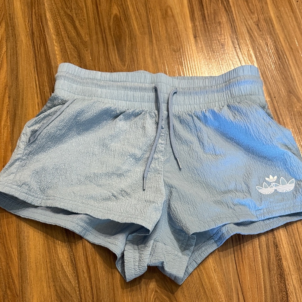 Adidas Women's Sky Blue Athletic Shorts
